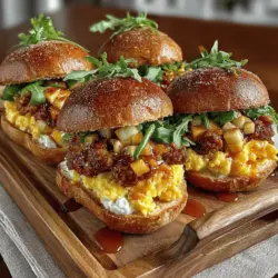 In recent years, the breakfast landscape has undergone a revolution, moving away from traditional options towards more innovative and creative fare. This trend reflects our evolving tastes and the desire for meals that are not only delicious but also quick and easy to prepare. Enter the Mini Egg and Apple Breakfast Sliders—an exciting mix of flavors that brings together savory, sweet, and a hint of maple syrup in a delightful, bite-sized format. These sliders are not just a meal; they are a culinary experience that elevates breakfast from mundane to memorable.