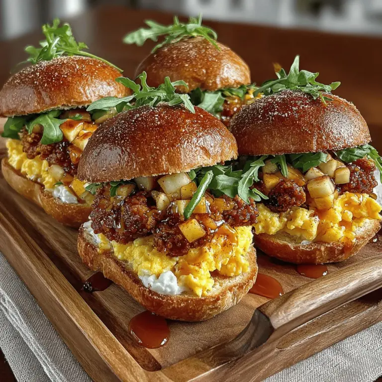 In recent years, the breakfast landscape has undergone a revolution, moving away from traditional options towards more innovative and creative fare. This trend reflects our evolving tastes and the desire for meals that are not only delicious but also quick and easy to prepare. Enter the Mini Egg and Apple Breakfast Sliders—an exciting mix of flavors that brings together savory, sweet, and a hint of maple syrup in a delightful, bite-sized format. These sliders are not just a meal; they are a culinary experience that elevates breakfast from mundane to memorable.