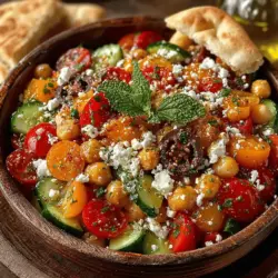 Mediterranean Chickpea Salad Bowls are a delightful culinary creation that captures the essence of Mediterranean cuisine in every bite. This vibrant dish is not only visually appealing but also packed with nutrients, making it an excellent choice for health-conscious individuals. The combination of chickpeas, fresh vegetables, herbs, and a zesty dressing ensures that each serving is bursting with flavors and health benefits. Chickpeas, the star ingredient, are renowned for their high protein and fiber content, making them a staple in plant-based diets. Coupled with an array of colorful vegetables, this salad provides a balanced meal that is as satisfying as it is wholesome.