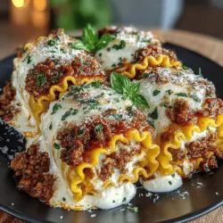To create a robust and flavorful meat filling for your Savory Beef & Cheese Lasagna Rollups, start by selecting high-quality ground beef or Italian sausage. The meat should ideally be 80/20 (lean to fat ratio) for optimal flavor and juiciness. Here’s how to cook it: