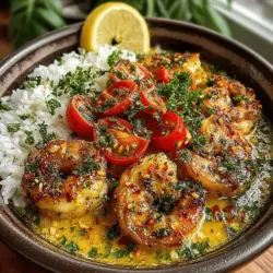 Zesty Shrimp Delight is a vibrant and flavorful dish that brings together succulent shrimp, fragrant jasmine rice, and a medley of fresh ingredients to create an unforgettable culinary experience. With its zesty lemon notes and the delightful crunch of cherry tomatoes, this recipe is not only a feast for the senses but also a quick and easy option for busy weeknights or a show-stopping centerpiece for gatherings. The balance of fresh ingredients and bright flavors makes Zesty Shrimp Delight an appealing choice for seafood lovers and anyone looking to elevate their dinner game.