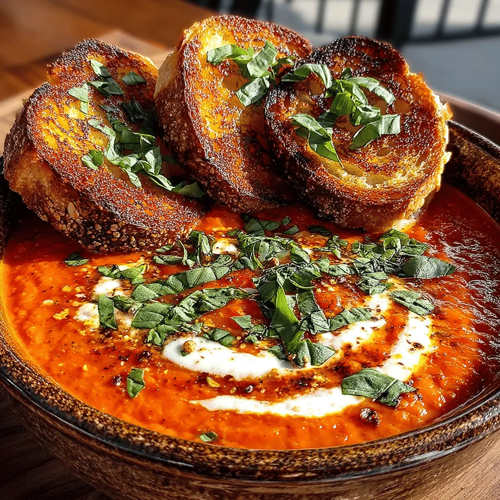 In a world where comfort food reigns supreme, few dishes evoke more warmth and nostalgia than a steaming bowl of tomato soup paired with crispy grilled cheese sandwiches. This Cozy Tomato Dream Soup is not only easy to prepare but also bursting with flavor, making it a perfect meal for chilly evenings or anytime you're in need of a little culinary comfort. The beauty of this recipe lies in its simplicity and the harmonious blend of ingredients that create a rich, satisfying experience. Tomato soup has been a beloved staple across various cultures for generations, often serving as a reminder of home-cooked meals and family gatherings.
