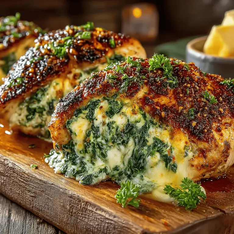 When it comes to creating a quick, nutritious meal that doesn't sacrifice flavor, Spinach and Feta Stuffed Chicken Breasts stand out as a top contender. This delightful dish combines tender chicken breasts with a savory filling of fresh spinach, creamy feta cheese, and aromatic herbs, making it not only visually appealing but also a feast for the taste buds. With its perfect balance of protein, vitamins, and minerals, this recipe is a fantastic option for those seeking a wholesome dinner that can be prepared in no time.
