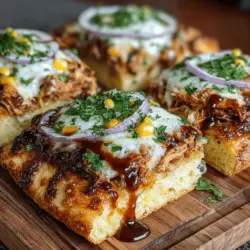 If you’re looking for a quick and delightful meal that brings together the best of comfort food and bold flavors, BBQ Chicken Flatbread Pizzas are the perfect choice. This recipe embodies the essence of a classic pizza while introducing the smoky, tangy goodness of barbecue chicken. Ideal for busy weeknights or laid-back gatherings with friends and family, this dish combines tender chicken, gooey cheese, and zesty BBQ sauce on a crispy flatbread base. The beauty of BBQ Chicken Flatbread Pizzas lies not just in their flavor but also in their versatility—whether you opt for store-bought or homemade flatbreads, you’ll find that this dish can be tailored to suit any palate.