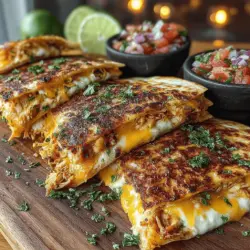 Quesadillas have captured the hearts and taste buds of food lovers around the globe, known for their delightful combination of crispy tortillas and gooey cheese. This dish, which originated in Mexico, has become a staple in many households due to its versatility and ease of preparation. Among the myriad of quesadilla recipes available, the Quick & Cheesy Chicken Quesadillas shine brightly for their quick preparation, cheesy indulgence, and the option of serving them with a fresh, homemade salsa.