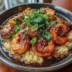 - 1 pound shrimp, peeled and deveined - 1 cup quinoa - 2 cups vegetable broth or water - 3 tablespoons honey - 2 tablespoons soy sauce - 3 cloves garlic, minced - 1 teaspoon fresh ginger, grated - 2 tablespoons olive oil - 1 tablespoon sesame oil - Salt and pepper to taste - Chopped green onions for garnish (optional)