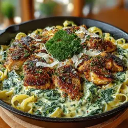 Creamy Spinach Chicken Alfredo Skillet is a delightful dish that perfectly marries the richness of Alfredo sauce with the vibrant flavors of fresh spinach and tender chicken. This one-pan meal is not only simple to prepare but also offers a comforting dining experience that the whole family can enjoy. In this article, we will delve into the ingredients, step-by-step instructions, and the benefits of this nutritious recipe.