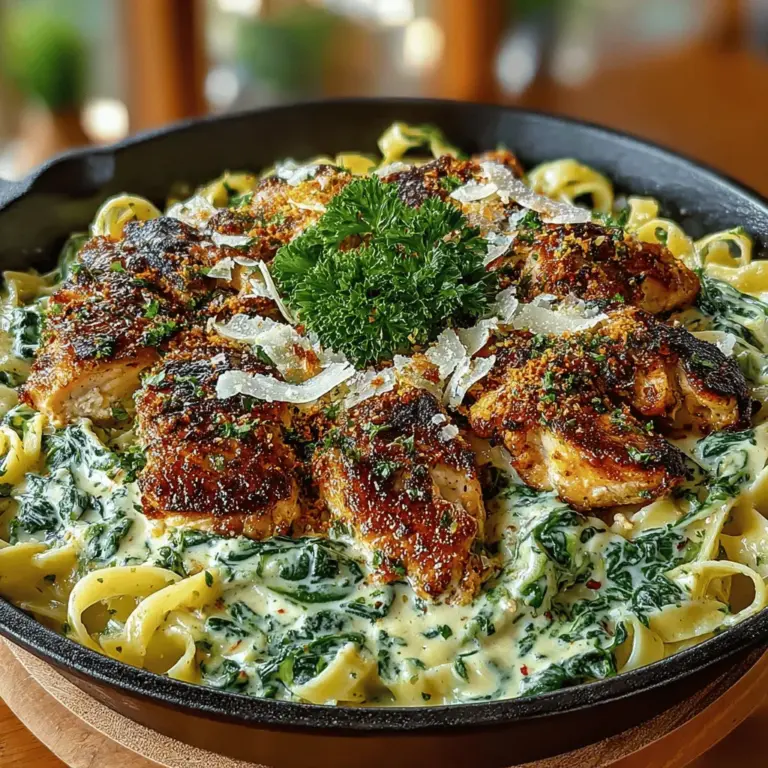 Creamy Spinach Chicken Alfredo Skillet is a delightful dish that perfectly marries the richness of Alfredo sauce with the vibrant flavors of fresh spinach and tender chicken. This one-pan meal is not only simple to prepare but also offers a comforting dining experience that the whole family can enjoy. In this article, we will delve into the ingredients, step-by-step instructions, and the benefits of this nutritious recipe.