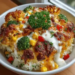 In the hustle and bustle of daily life, finding a quick yet nutritious meal can often feel like a daunting task. Enter the Cheesy Delightful Veggie Rice Casserole, a dish that not only satisfies your taste buds but also provides a wholesome option for any meal plan. This casserole is a delightful amalgamation of colorful vegetables and creamy cheese, making it a perfect blend of comfort and nutrition. It caters to a variety of dietary preferences and can be easily adapted to suit your specific tastes or what you have on hand.