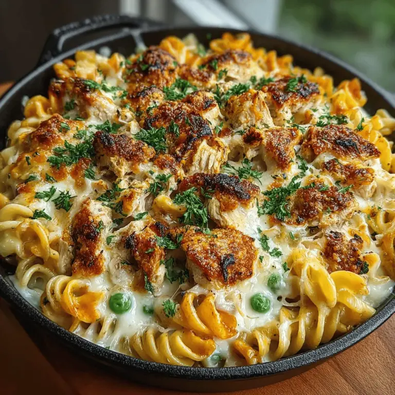 When it comes to comfort food, few dishes can rival the creamy goodness of a Cheesy Chicken Alfredo Pasta Bake. This delightful recipe combines tender pasta, succulent pieces of chicken, and a rich, velvety Alfredo sauce, all topped with a generous layer of melted cheese. The result is a dish that not only satisfies hunger but also warms the soul, making it an ideal choice for family dinners, gatherings with friends, or even a cozy night in.
