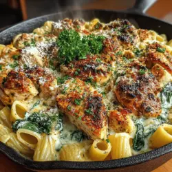In the world of home cooking, few dishes offer the same level of comfort and satisfaction as creamy chicken and spinach skillet pasta. This dish is a culinary gem that combines tender chicken, vibrant spinach, and perfectly cooked pasta enveloped in a rich and creamy sauce. Not only is it delicious, but it’s also quick to prepare, making it an ideal choice for busy weeknight dinners or a cozy weekend meal.
