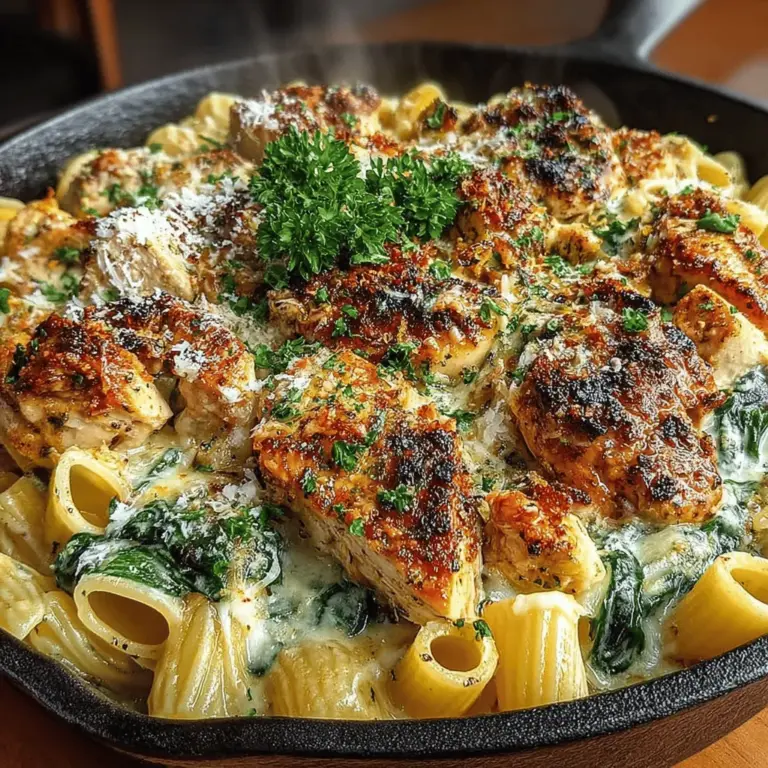 In the world of home cooking, few dishes offer the same level of comfort and satisfaction as creamy chicken and spinach skillet pasta. This dish is a culinary gem that combines tender chicken, vibrant spinach, and perfectly cooked pasta enveloped in a rich and creamy sauce. Not only is it delicious, but it’s also quick to prepare, making it an ideal choice for busy weeknight dinners or a cozy weekend meal.