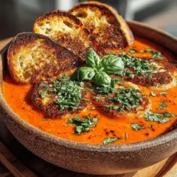There are few culinary pairings as heartwarming and satisfying as a bowl of creamy tomato basil soup accompanied by a perfectly grilled cheese sandwich. This classic duo transcends generations, cherished by children and adults alike for its rich flavors and comforting textures. Whether it’s a rainy day or simply a moment when you crave something familiar and soothing, this recipe serves as a reliable go-to. The simplicity of its ingredients, combined with the warmth of its flavors, makes it ideal for any occasion, evoking nostalgia and comfort in every spoonful.
