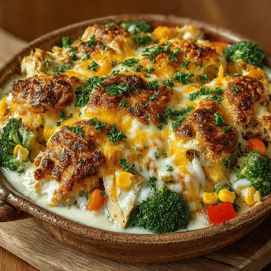 When it comes to comfort food that also packs a nutritional punch, the Cheesy Veggie Delight Chicken Bake stands out as a winning choice. This flavorful dish combines tender chicken, vibrant vegetables, and a rich, creamy sauce, all topped with gooey cheese, making it a delightful option for families and busy individuals alike. In a world where meal planning can become a daunting task, this recipe offers a straightforward solution that is both satisfying and easy to prepare, ensuring that everyone at the table leaves happy and nourished.