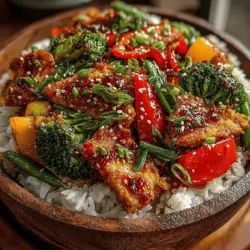 - 2 boneless, skinless chicken breasts - 1 cup broccoli florets - 1 red bell pepper, sliced - 1 carrot, julienned - 1 cup snap peas - 1/4 cup soy sauce (or tamari for gluten-free) - 2 tablespoons hoisin sauce - 1 tablespoon sesame oil - 2 cloves garlic, minced - 1 teaspoon fresh ginger, grated - 2 tablespoons vegetable oil (for stir-frying) - Salt and pepper to taste - Optional: sesame seeds for garnish