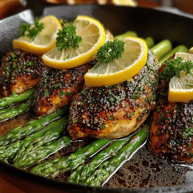 If you're on the hunt for a delicious and effortless weeknight dinner, look no further than One-Pan Zesty Lemon Garlic Chicken & Asparagus. This vibrant dish is not only packed with flavor but also offers the convenience of minimal cleanup, making it the ideal choice for busy families and individuals. Featuring tender chicken breasts paired with crisp asparagus, all brought together by a zesty lemon garlic marinade, this recipe is sure to become a staple in your culinary repertoire.