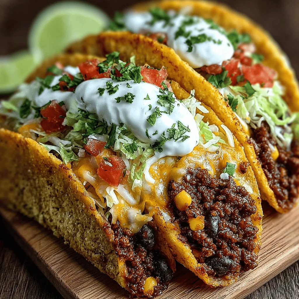 In the world of quick and satisfying meals, Beefy Bliss Taco Wraps stand out as a perfect option for busy weeknights or casual weekend gatherings. This delightful recipe combines seasoned ground beef with black beans, corn, and fresh vegetables, all wrapped in a soft flour tortilla. Not only is this dish easy to prepare, but it also allows room for creativity with optional toppings, making it a versatile choice for any palate. Let’s dive into the details of this savory recipe, perfect for feeding family or friends, and explore the step-by-step process of creating these mouthwatering taco wraps.