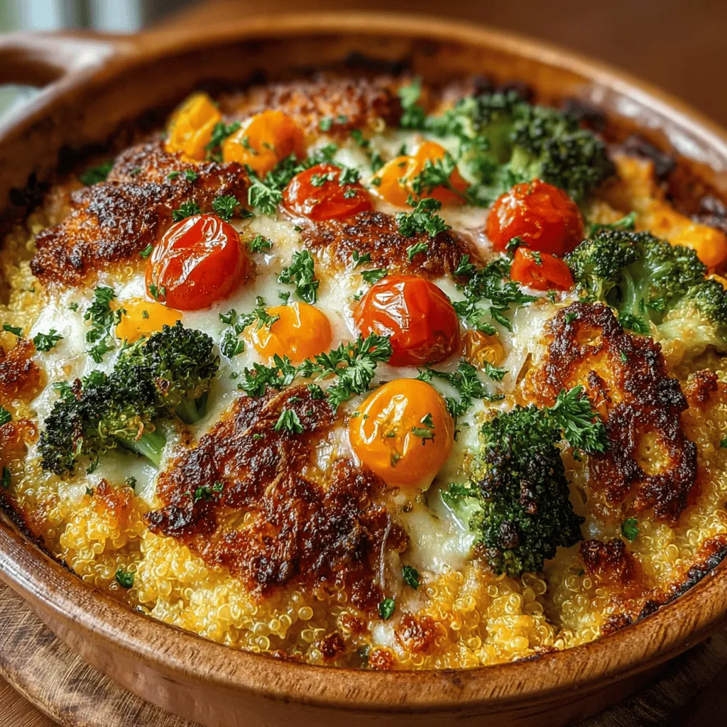 The Cheesy Vegetable Quinoa Casserole is more than just a meal; it is a delightful celebration of flavors, textures, and nutritional benefits. This dish combines the wholesome goodness of quinoa with an array of colorful vegetables and rich, melty cheese, making it an ideal choice for family gatherings or cozy evenings at home. Whether you are a seasoned home cook or a beginner in the kitchen, this casserole is an accessible and satisfying recipe that allows you to enjoy a balanced meal without compromising on taste.