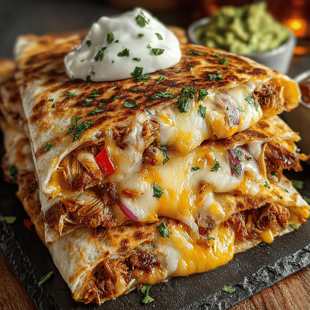 Quesadillas are a staple in Mexican cuisine, celebrated for their adaptability and ease of preparation. Traditionally made with tortillas filled with cheese and other ingredients, they can be customized to suit any palate. From classic cheese quesadillas to those loaded with meats, beans, or vegetables, the possibilities are endless. Our focus here is on a savory BBQ chicken variation, which promises to please both kids and adults alike. The combination of flavors and textures makes these quesadillas a versatile option for any meal, whether enjoyed for lunch, dinner, or as a party appetizer.