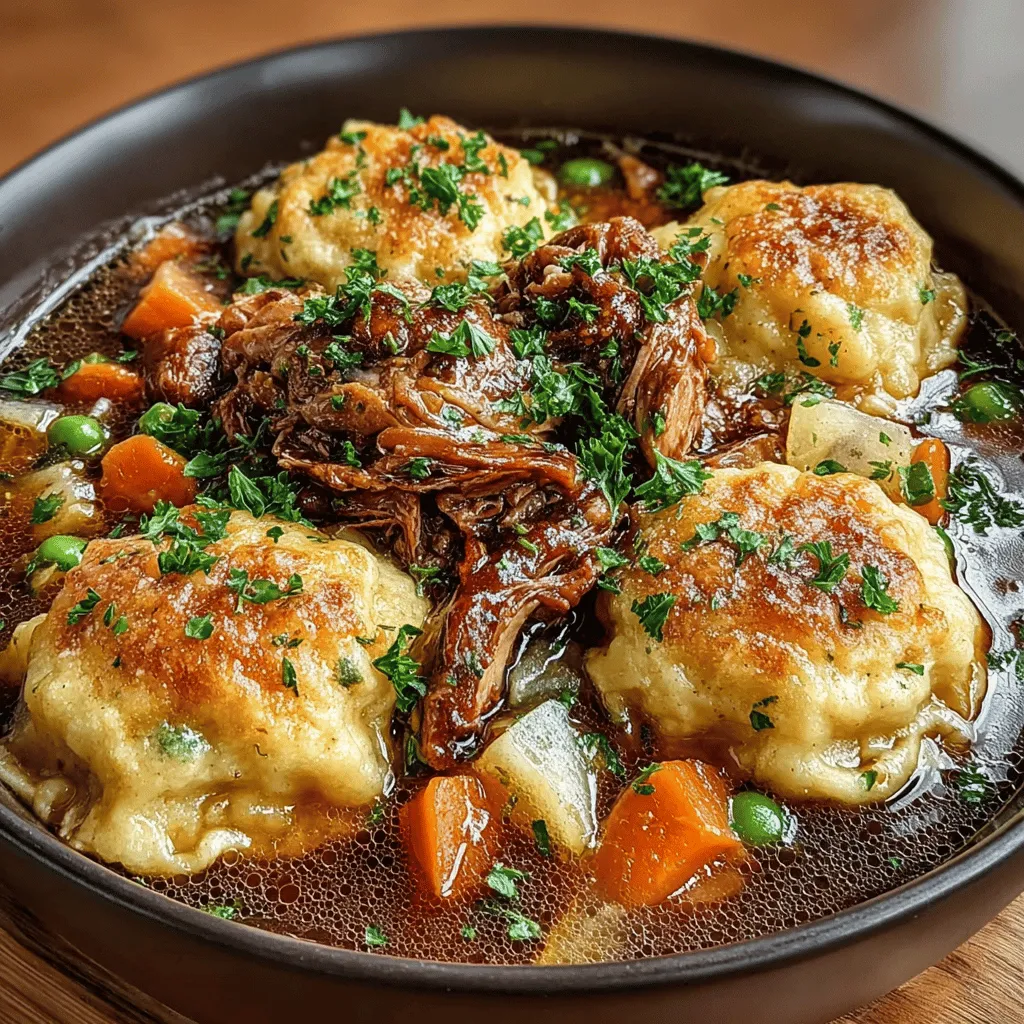 - 2 pounds boneless, skinless chicken thighs - 4 cups low-sodium chicken broth - 2 cups carrots, sliced - 1 cup celery, chopped - 1 medium onion, diced - 3 cloves garlic, minced - 1 teaspoon dried thyme - 1 teaspoon dried parsley - 1/2 teaspoon black pepper - 1/4 teaspoon salt (adjust to taste) - 1 cup frozen peas - 1 cup all-purpose flour - 1 tablespoon baking powder - 1/2 teaspoon salt (for dumplings) - 2 tablespoons unsalted butter, melted - 3/4 cup milk