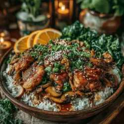 The Savory Chicken and Mushroom Rice Bowl is a delightful dish that brings comfort and satisfaction to the dinner table. This recipe combines tender chicken thighs, earthy mushrooms, and fluffy rice, creating a perfect harmony of flavors and textures. Ideal for a cozy weeknight meal or a gathering with friends, this rice bowl is not only delicious but also packed with nutritional benefits. Chicken provides lean protein, mushrooms offer essential vitamins and minerals, and a variety of vegetables ensure a well-rounded meal. With its easy preparation, this savory chicken and mushroom rice bowl is sure to become a favorite in your home.