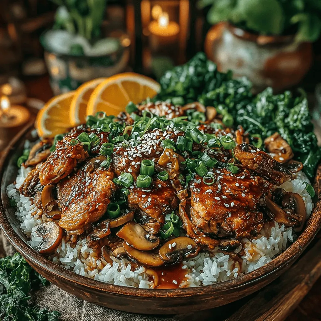 The Savory Chicken and Mushroom Rice Bowl is a delightful dish that brings comfort and satisfaction to the dinner table. This recipe combines tender chicken thighs, earthy mushrooms, and fluffy rice, creating a perfect harmony of flavors and textures. Ideal for a cozy weeknight meal or a gathering with friends, this rice bowl is not only delicious but also packed with nutritional benefits. Chicken provides lean protein, mushrooms offer essential vitamins and minerals, and a variety of vegetables ensure a well-rounded meal. With its easy preparation, this savory chicken and mushroom rice bowl is sure to become a favorite in your home.