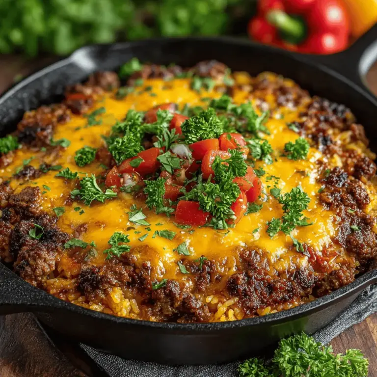 In today's fast-paced world, finding a delicious and satisfying meal that doesn't require hours in the kitchen can feel like a challenge. Enter the One-Pan Cheesy Beef and Rice Casserole—a comforting dish that brings together the richness of ground beef, the heartiness of rice, and the gooey delight of melted cheddar cheese, all in one easy-to-make recipe. Perfect for busy weeknights or family gatherings, this casserole not only saves time on cleanup but also promises to please even the pickiest eaters. Join us as we explore the steps to creating this delightful dish, its nutritional benefits, and why it's a must-try for your next meal.