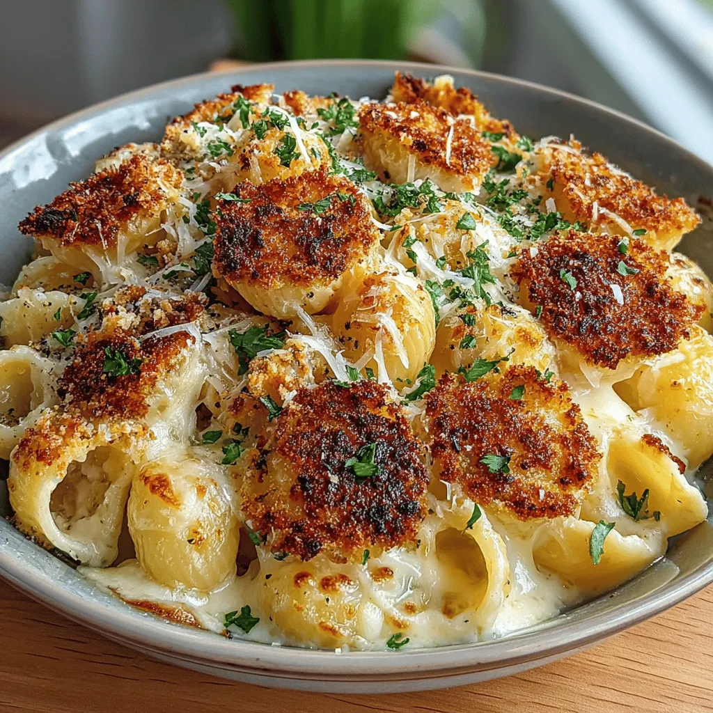 - 2 cups elbow macaroni - 4 tablespoons unsalted butter - 4 tablespoons all-purpose flour - 2 cups milk (whole or 2%) - 1 teaspoon garlic powder - 1 teaspoon onion powder - 1 teaspoon mustard powder - 2 cups sharp cheddar cheese, shredded - 1 cup mozzarella cheese, shredded - Salt and pepper to taste - 1 cup whole wheat breadcrumbs (for topping) - Optional: cooked bacon bits or steamed vegetables for added nutrition
