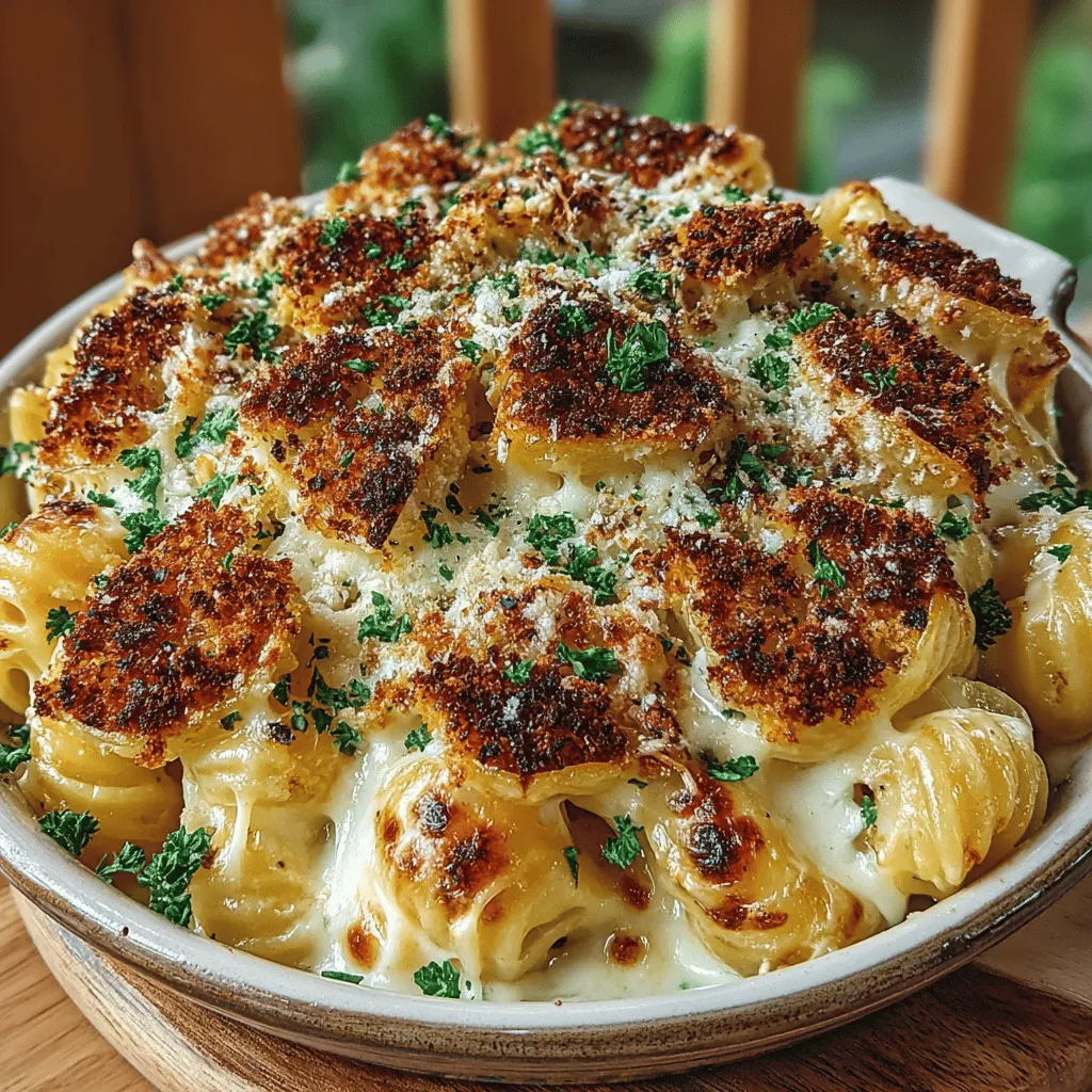 - 2 cups elbow macaroni - 4 tablespoons unsalted butter - 4 tablespoons all-purpose flour - 2 cups milk (whole or 2%) - 1 teaspoon garlic powder - 1 teaspoon onion powder - 1 teaspoon mustard powder - 2 cups sharp cheddar cheese, shredded - 1 cup mozzarella cheese, shredded - Salt and pepper to taste - 1 cup whole wheat breadcrumbs (for topping) - Optional: cooked bacon bits or steamed vegetables for added nutrition