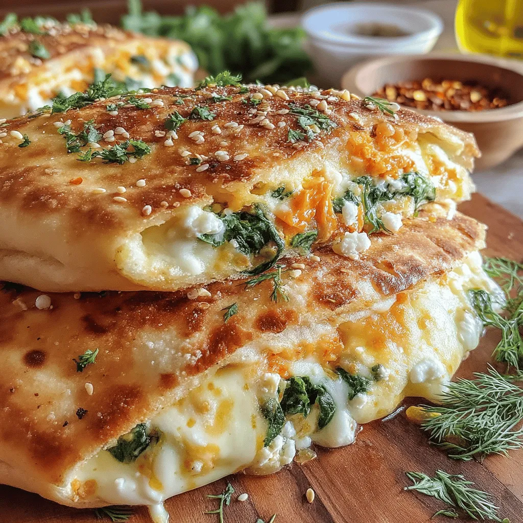 Pitas have become a beloved staple in many kitchens around the world, celebrated for their versatility and convenience. These pocket breads can be filled with a variety of delicious ingredients, making them perfect for quick meals or snacks. One such delightful recipe is the Quick Sizzling Cheesy Spinach Pitas, which showcases a harmonious blend of flavors and textures.