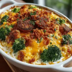 - 2 cups cooked rice (white or brown) - 2 cups fresh broccoli florets (or 1 ½ cups frozen broccoli) - 2 cups shredded cheddar cheese (sharp or mild) - 1 can (10.5 oz) cream of mushroom soup (or cream of chicken soup) - ½ cup milk - 1 teaspoon garlic powder - 1 teaspoon onion powder - ½ teaspoon black pepper - ½ teaspoon salt - 1 cup breadcrumbs (optional for topping)