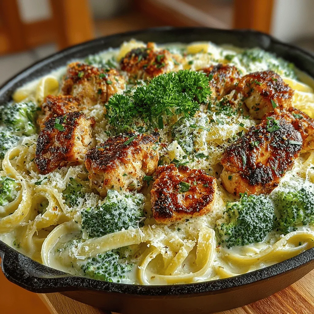 Discover the ultimate comfort food with our Creamy Chicken and Broccoli Alfredo Skillet. This one-pan dish combines tender chicken, fresh broccoli, and al dente fettuccine, all enveloped in a rich and creamy Alfredo sauce. Perfect for weeknight dinners, this recipe not only saves time on cleanup but also delivers a restaurant-quality meal right at home. Join us as we delve into the ingredients, preparation steps, and the delightful flavors that make this dish a family favorite.