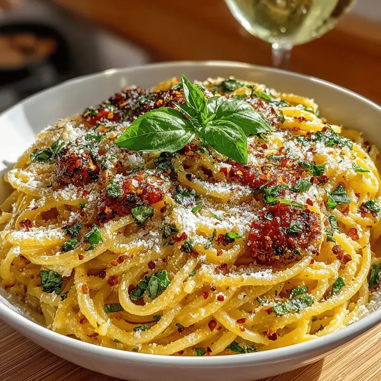 - 8 ounces of pasta (spaghetti, fettuccine, or penne) - 2 tablespoons of olive oil - 3 cloves of garlic, minced - 4 large ripe tomatoes, diced - 1 cup of heavy cream - 1 cup of grated Parmesan cheese - 1 cup of fresh basil leaves, chopped - Salt and pepper to taste - Red pepper flakes (optional for a bit of heat)