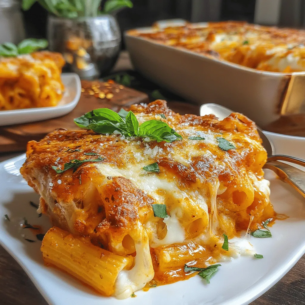 Cheesy Baked Rigatoni with Marinara is a comforting and satisfying dish that brings together the goodness of pasta, cheese, and a rich tomato sauce. This delightful recipe is a staple in many households, appealing to both kids and adults alike. The combination of creamy cheeses and hearty marinara makes it a perfect meal for cozy nights or gatherings with family and friends.