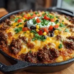 Cheesy Beef & Rice Delight Casserole is the ultimate comfort food that brings warmth and satisfaction to any family meal. This dish combines tender ground beef, fluffy rice, and a medley of vegetables, all enveloped in a creamy, cheesy sauce. It's easy to prepare, making it a perfect weeknight dinner option that your whole family will love. The balance of flavors and textures—from the savory beef to the rich cheese and crunchy corn—creates a delightful experience that will leave everyone asking for seconds.