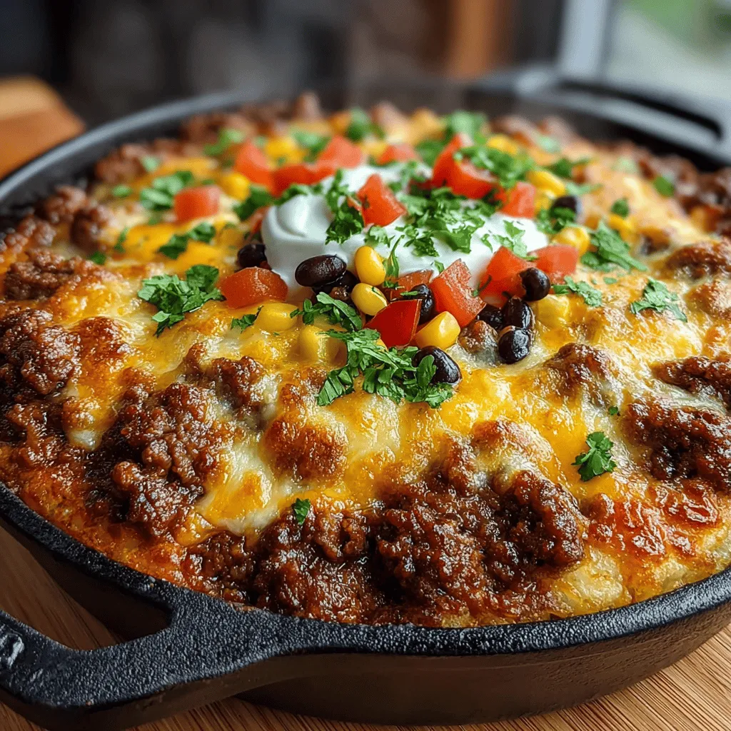 Cheesy Beef & Rice Delight Casserole is the ultimate comfort food that brings warmth and satisfaction to any family meal. This dish combines tender ground beef, fluffy rice, and a medley of vegetables, all enveloped in a creamy, cheesy sauce. It's easy to prepare, making it a perfect weeknight dinner option that your whole family will love. The balance of flavors and textures—from the savory beef to the rich cheese and crunchy corn—creates a delightful experience that will leave everyone asking for seconds.