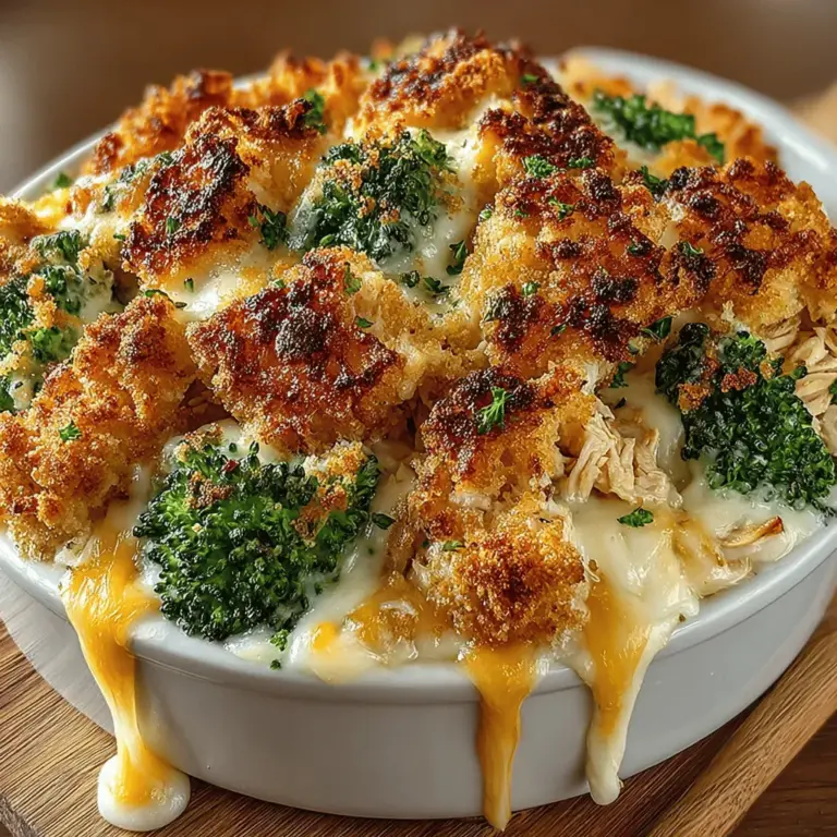 - 2 cups cooked chicken, shredded or diced - 2 cups fresh or frozen broccoli florets - 1 cup cooked white or brown rice - 1 can (10.5 oz) cream of chicken soup - 1 cup sour cream - 1 cup shredded cheddar cheese - 1/2 teaspoon garlic powder - 1/2 teaspoon onion powder - Salt and pepper to taste - 1/2 cup breadcrumbs (optional) - 1 tablespoon olive oil or melted butter (optional)