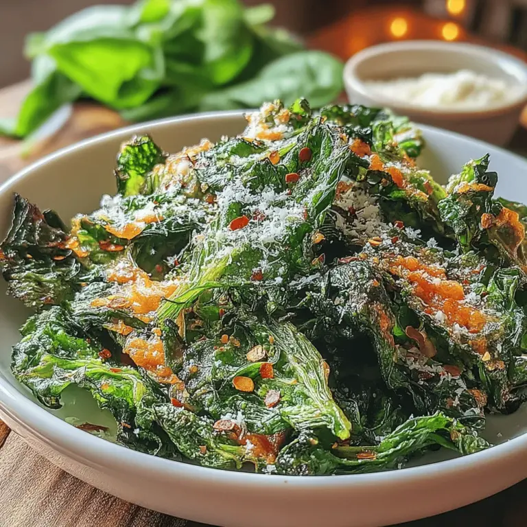 Healthy snacking has become increasingly popular as more people seek nutritious alternatives to traditional chips and snacks. Among these, spinach chips stand out as a delightful option that offers both health benefits and delicious flavors. Crunchy Parmesan Garlic Spinach Chips are a perfect example, combining the goodness of fresh spinach with the savory taste of cheese and garlic, making them an irresistible snack choice.