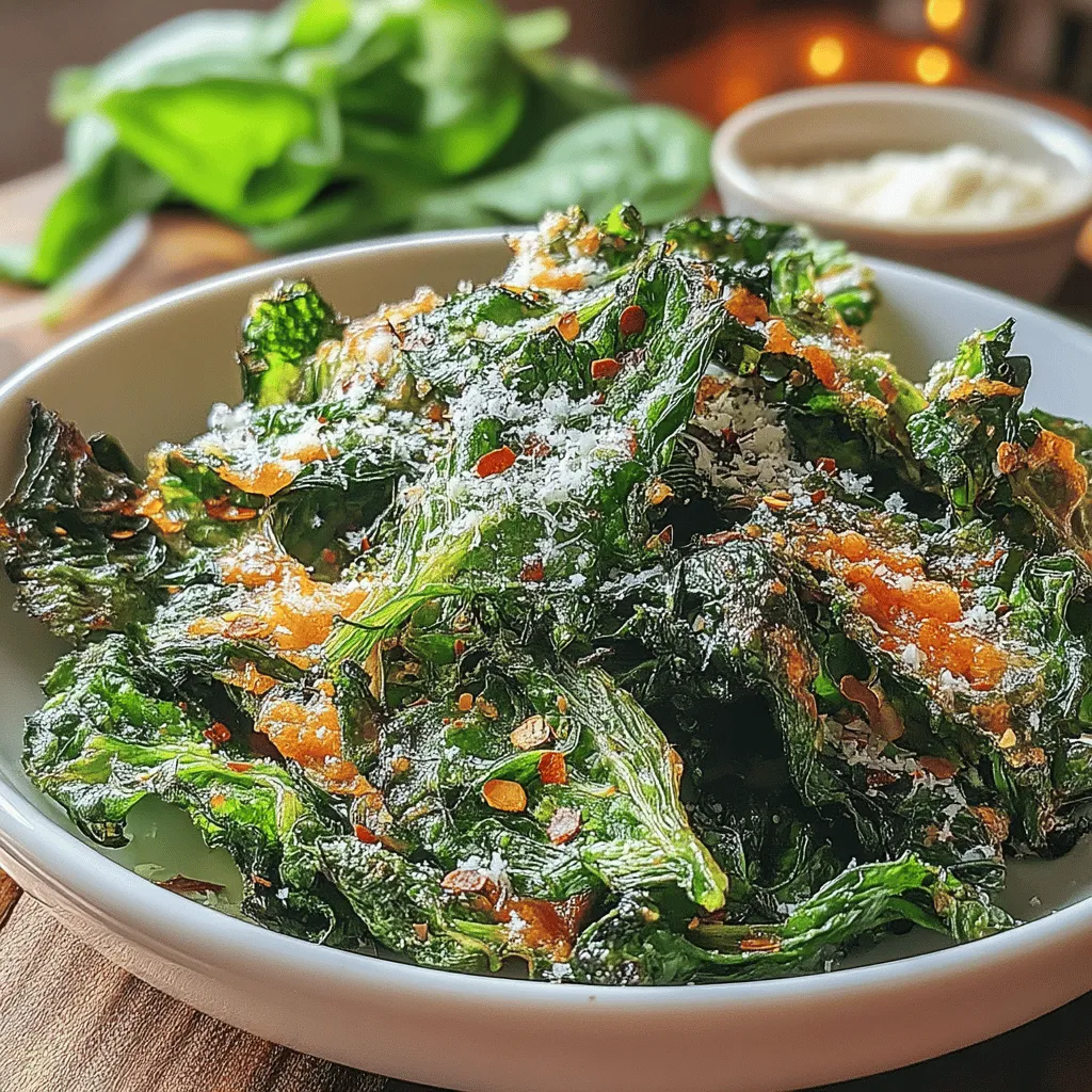 Healthy snacking has become increasingly popular as more people seek nutritious alternatives to traditional chips and snacks. Among these, spinach chips stand out as a delightful option that offers both health benefits and delicious flavors. Crunchy Parmesan Garlic Spinach Chips are a perfect example, combining the goodness of fresh spinach with the savory taste of cheese and garlic, making them an irresistible snack choice.