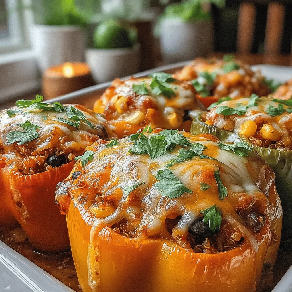 Colorful Crunch: Veggie & Cheese Stuffed Peppers is a delightful dish that combines vibrant vegetables with savory flavors for a satisfying meal. These stuffed peppers not only look beautiful on the plate but also offer a range of textures and tastes that make them a favorite among both adults and children. Whether you're looking for a healthy weeknight dinner or a show-stopping dish for a gathering, these peppers are sure to impress.