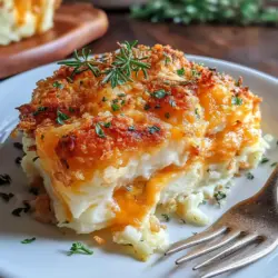 Creamy Herb-Infused Mashed Potato Gratin